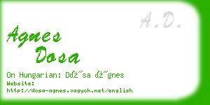 agnes dosa business card